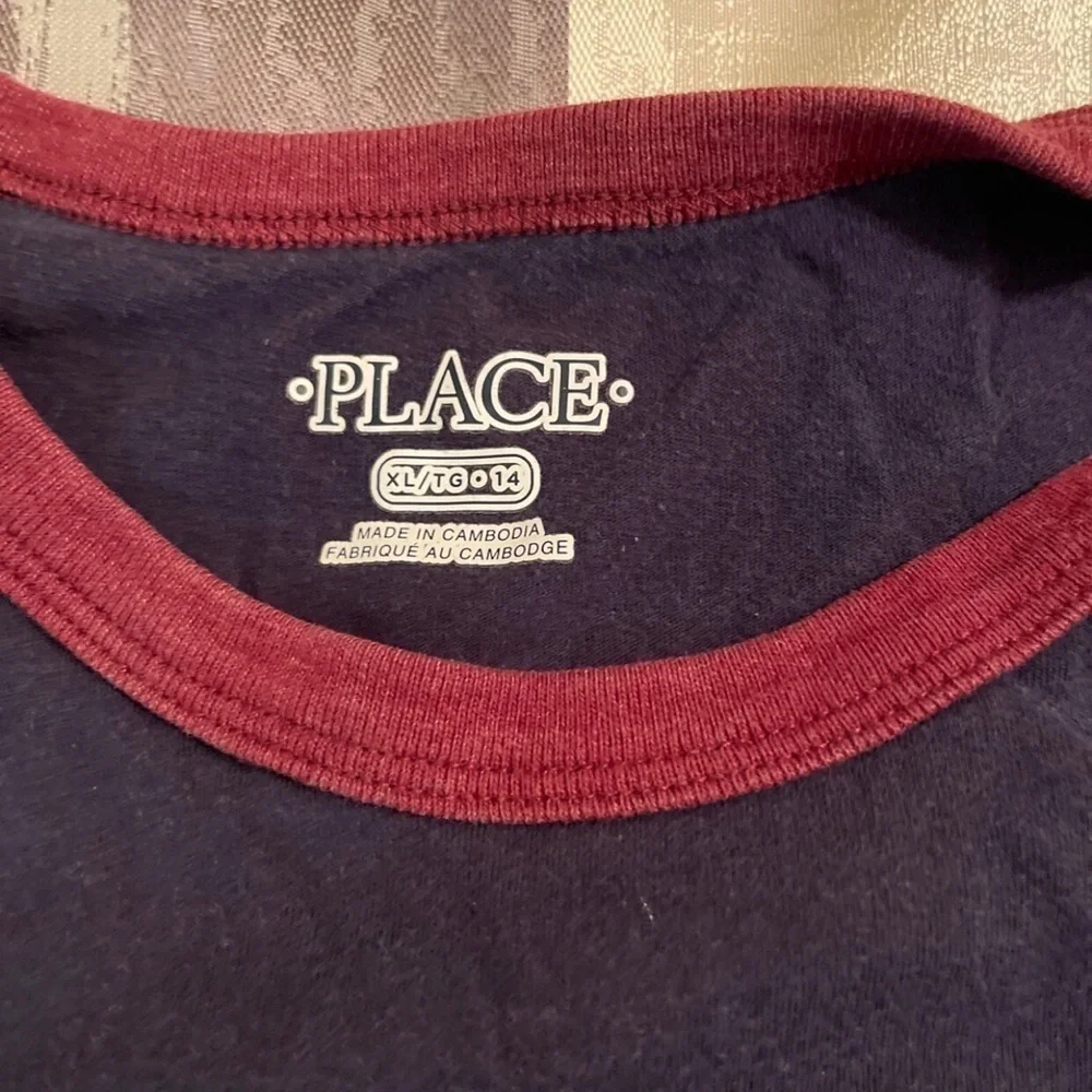 The Children’s Place Boys Maroon Basketball Graphic Long Sleeve Tee XL (14/16)